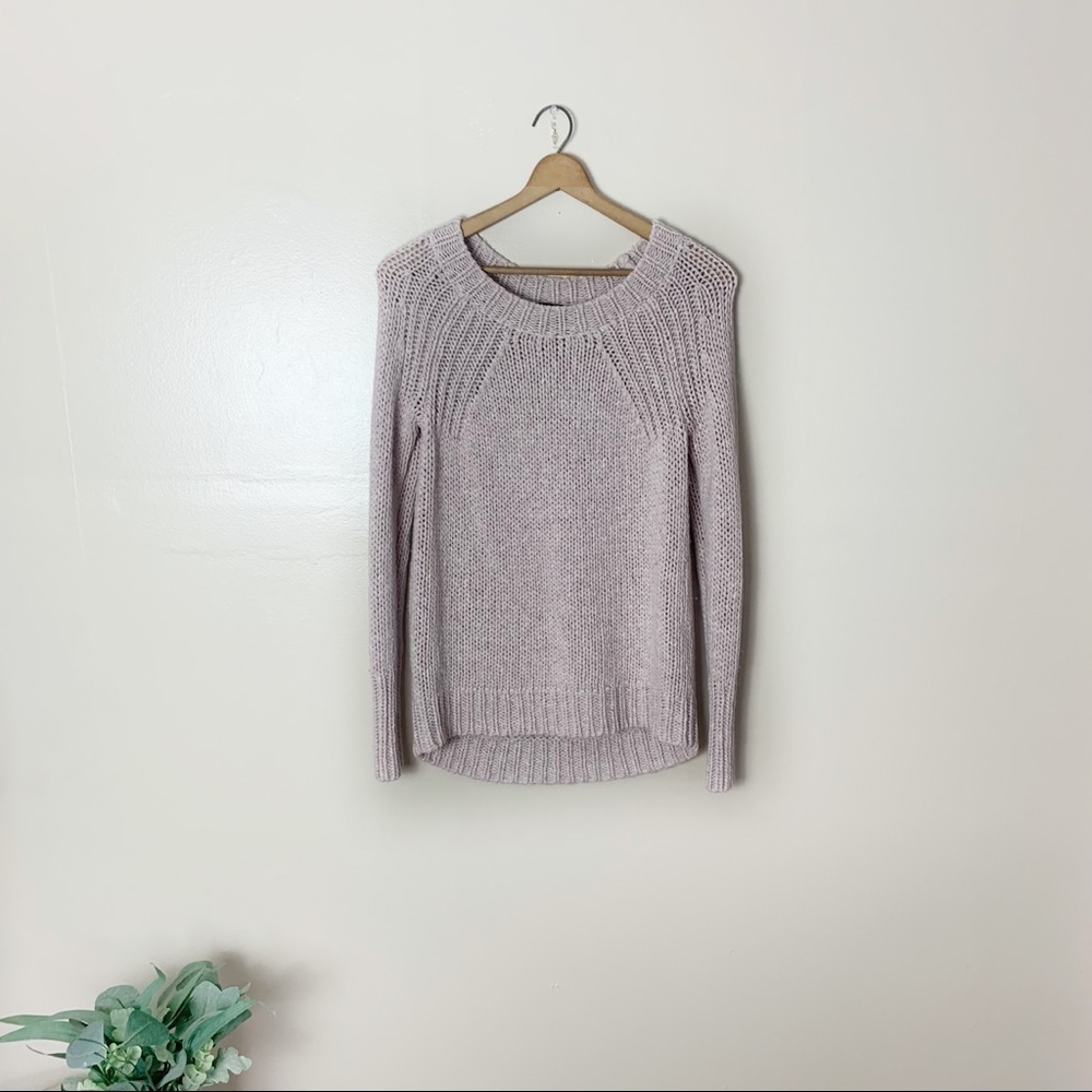 [Ann Taylor] Blush Pink Knit Wool Blend Long Sleeve Sweater